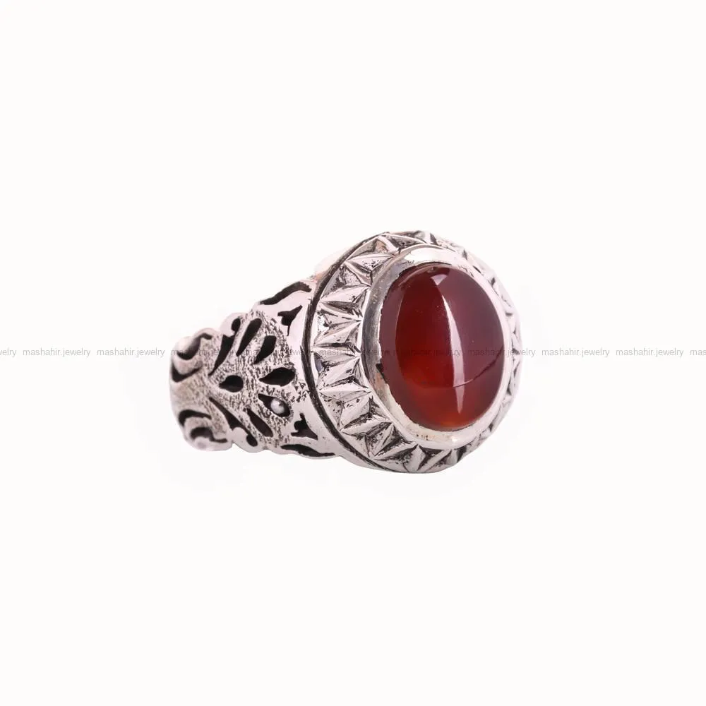 انگشتر عقیق مردانه کد 4789