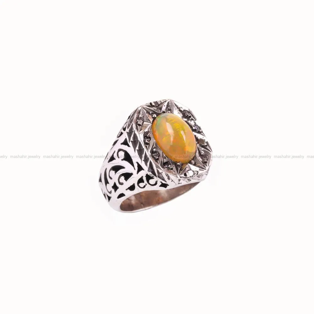 انگشتر اوپال مردانه کد 4848