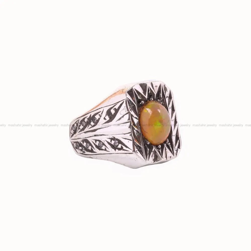 انگشتر اوپال مردانه کد 4854
