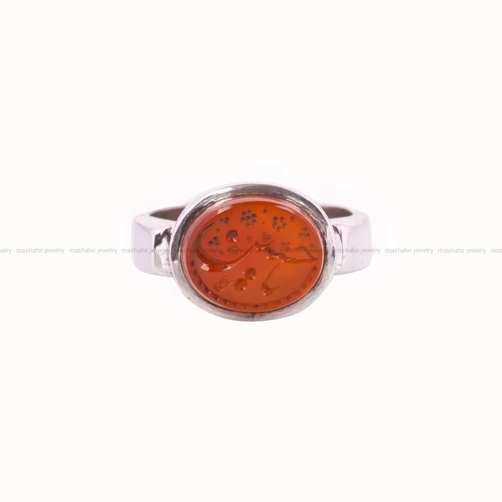 انگشتر عقیق مردانه کد 4869