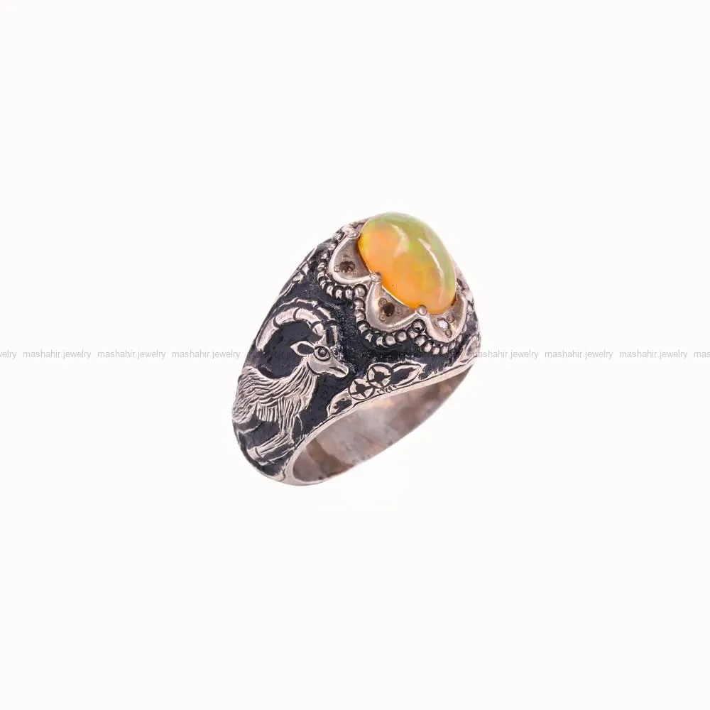انگشتر اوپال مردانه کد 4881