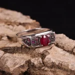 انگشتر یاقوت سرخ مردانه کد 4841