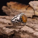 انگشتر یاقوت زرد مردانه کد 4847