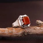 انگشتر عقیق مردانه کد 4870