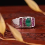 انگشتر زمرد مردانه کد 4883