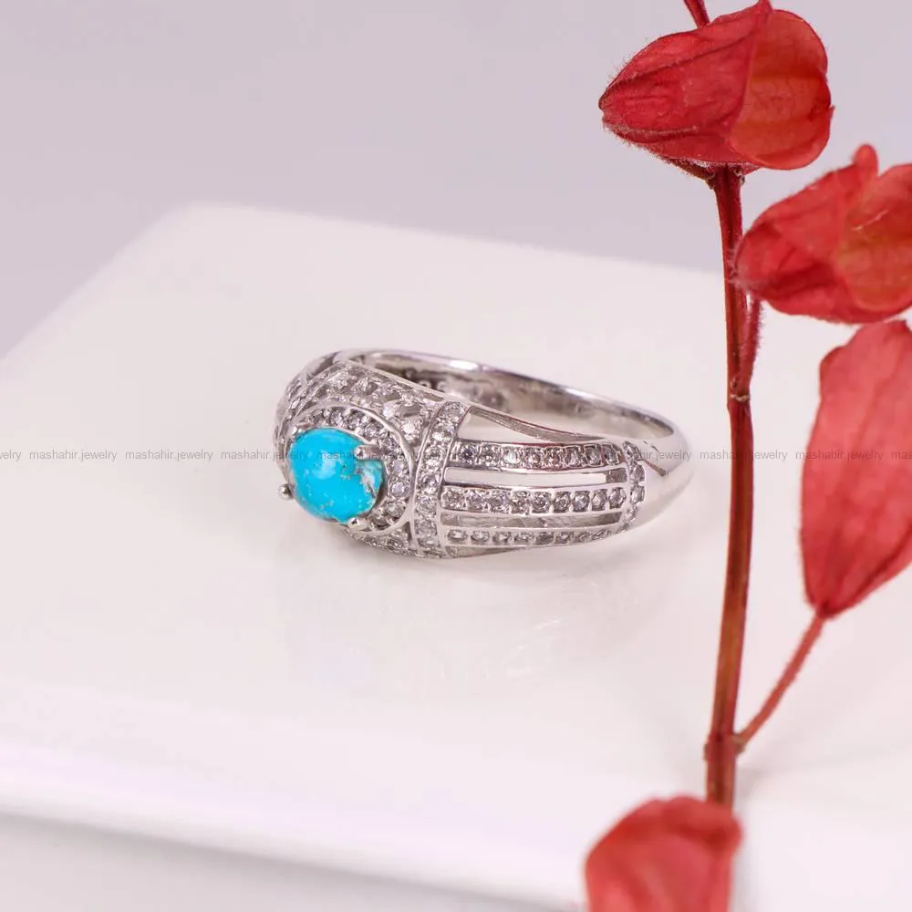 انگشتر فیروزه شجری زنانه کد 4709