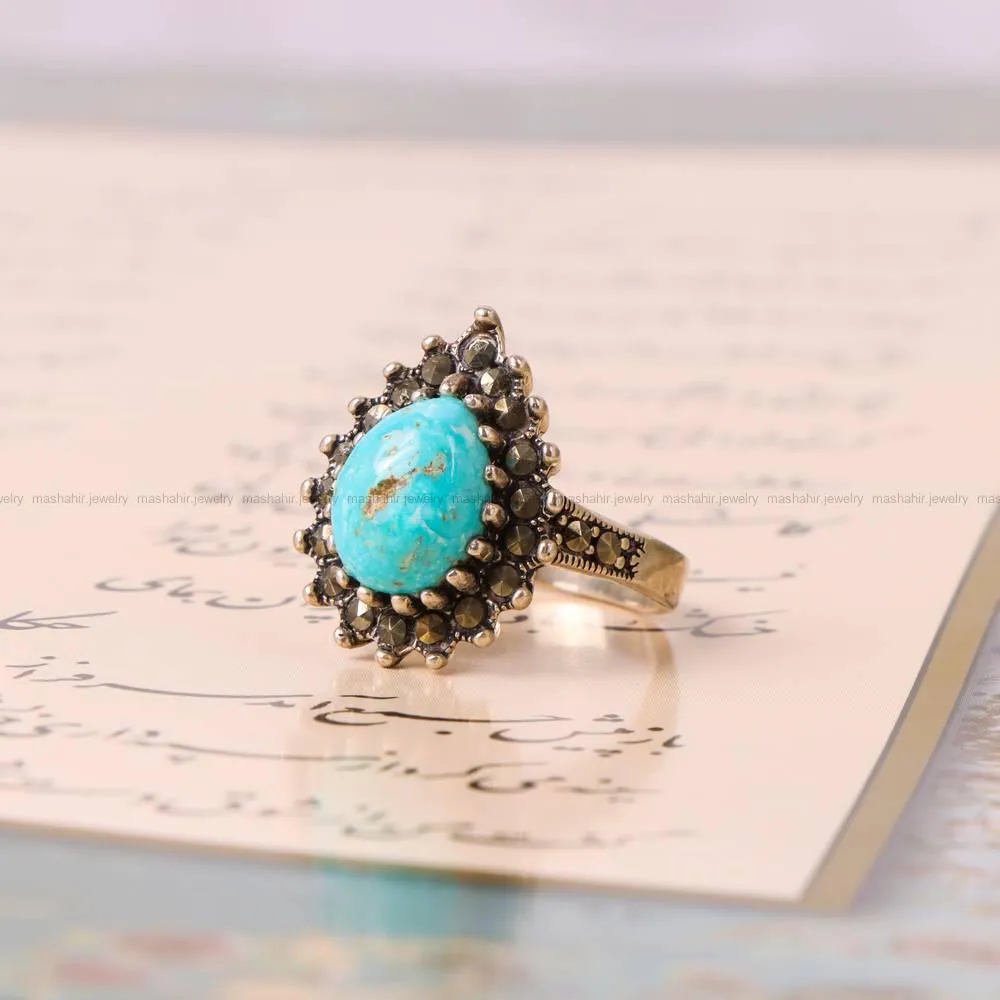 انگشتر فیروزه شجری زنانه کد 4714
