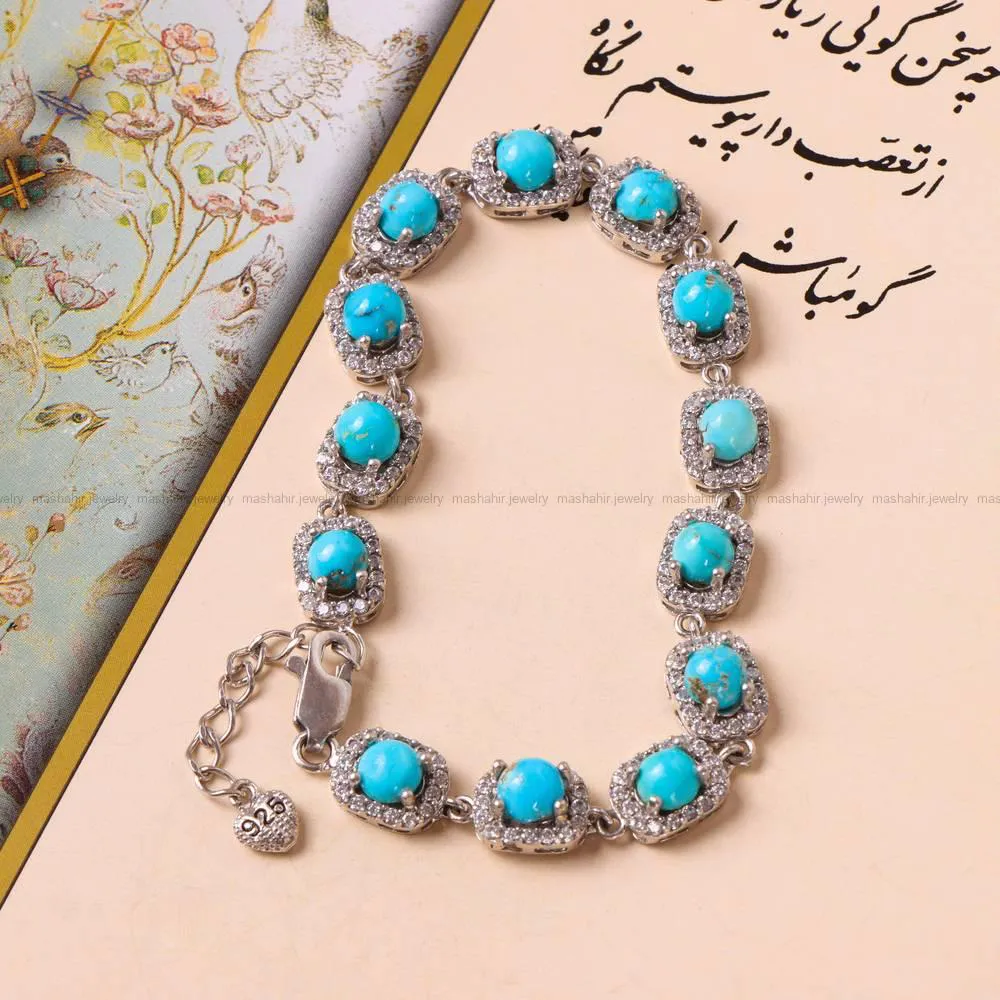 دستبند فیروزه زنانه کد 4723