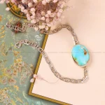 دستبند فیروزه زنانه کد 4726