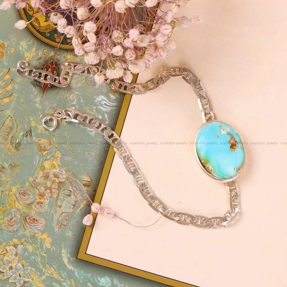 دستبند فیروزه زنانه کد 4726