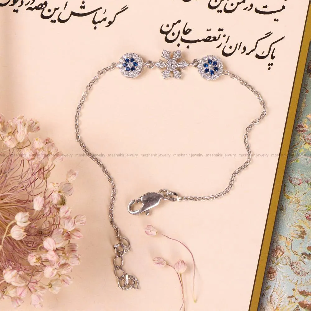 دستبند نقره زنانه کد 4727