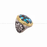 انگشتر فیروزه شجری مردانه کد 4676