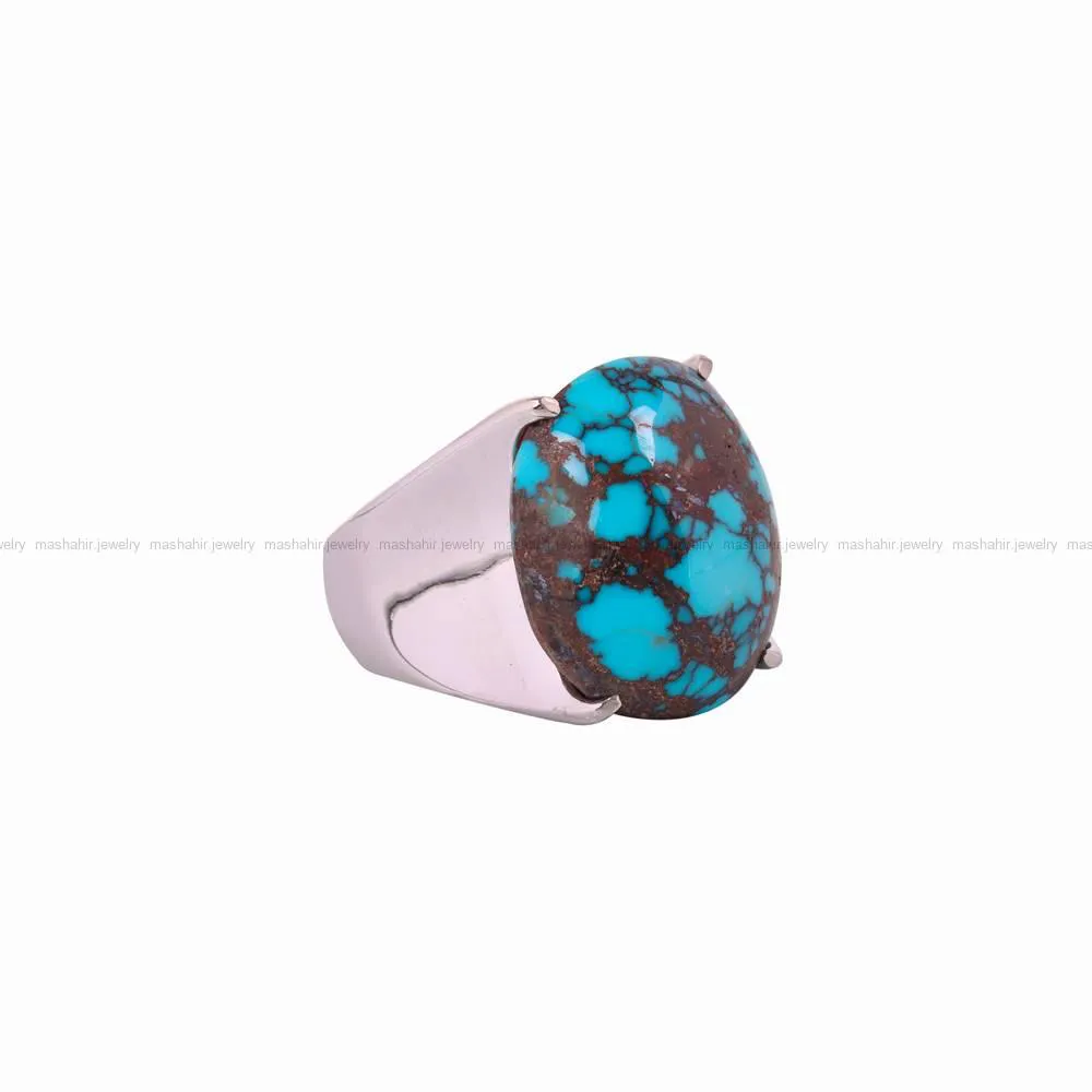 انگشتر فیروزه شجری مردانه کد 4682