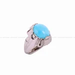 انگشتر فیروزه عجمی مردانه کد 4683