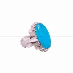 انگشتر فیروزه عجمی مردانه کد 4686