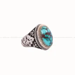 انگشتر فیروزه شجری مردانه کد 4691