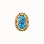 انگشتر فیروزه شجری مردانه کد 4698