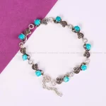 دستبند فیروزه زنانه کد 4798