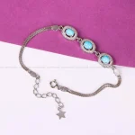 دستبند فیروزه زنانه کد 4800