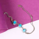 دستبند فیروزه زنانه کد 4803