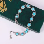 دستبند فیروزه زنانه کد 4812