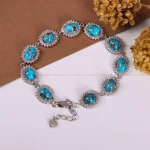 دستبند فیروزه زنانه کد 4827