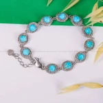 دستبند فیروزه زنانه کد 4833