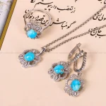 نیم ست فیروزه زنانه کد 4836