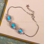 دستبند فیروزه زنانه کد 4837