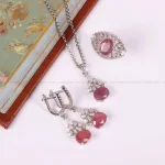 نیم ست یاقوت سرخ زنانه کد 4890