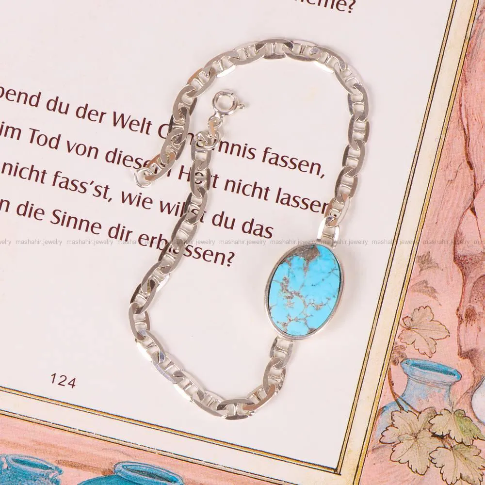 دستبند فیروزه زنانه کد 4904