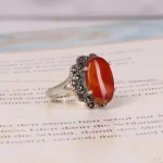 انگشتر عقیق زنانه کد 4911