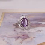 انگشتر آمیتیست زنانه کد 4912