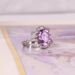 انگشتر آمیتیست زنانه کد 4913