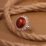 انگشتر عقیق زنانه کد 4920