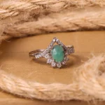 انگشتر زمرد زنانه کد 4919