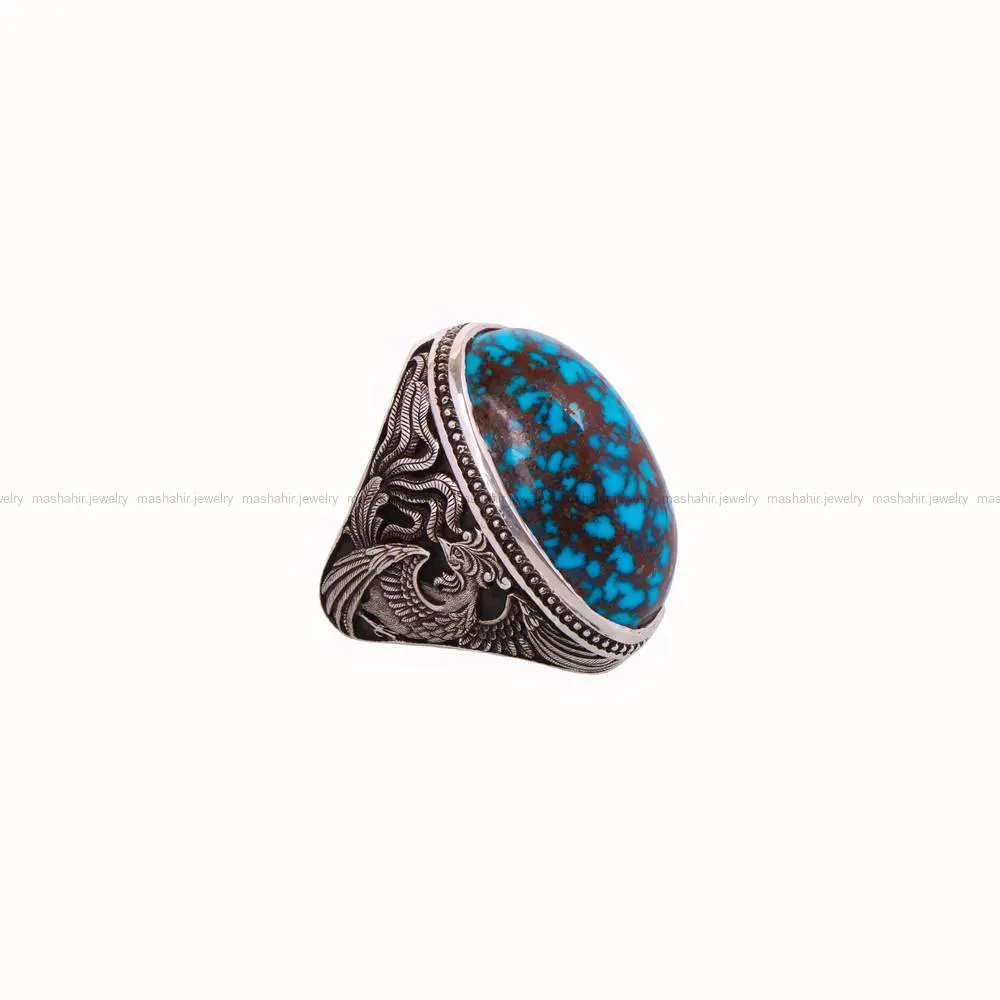 انگشتر فیروزه شجری مردانه کد 4793