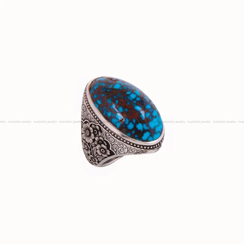 انگشتر فیروزه شجری مردانه کد 4796