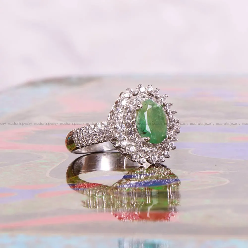 انگشتر زمرد زنانه کد 4923