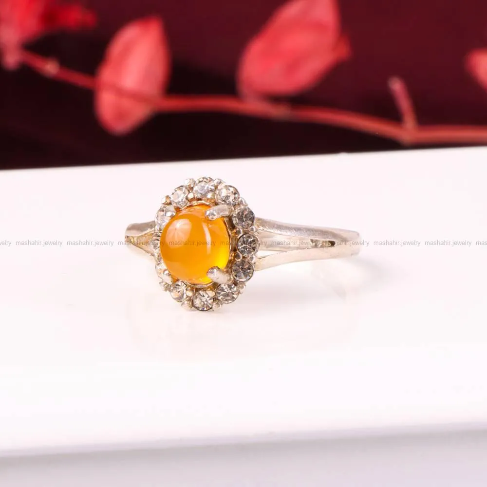 انگشتر عقیق زنانه کد 4933