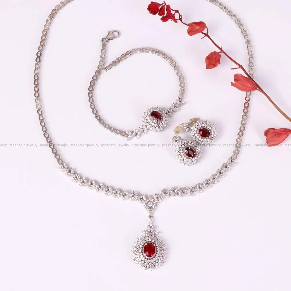 سرویس طرح یاقوت سرخ زنانه کد 4936