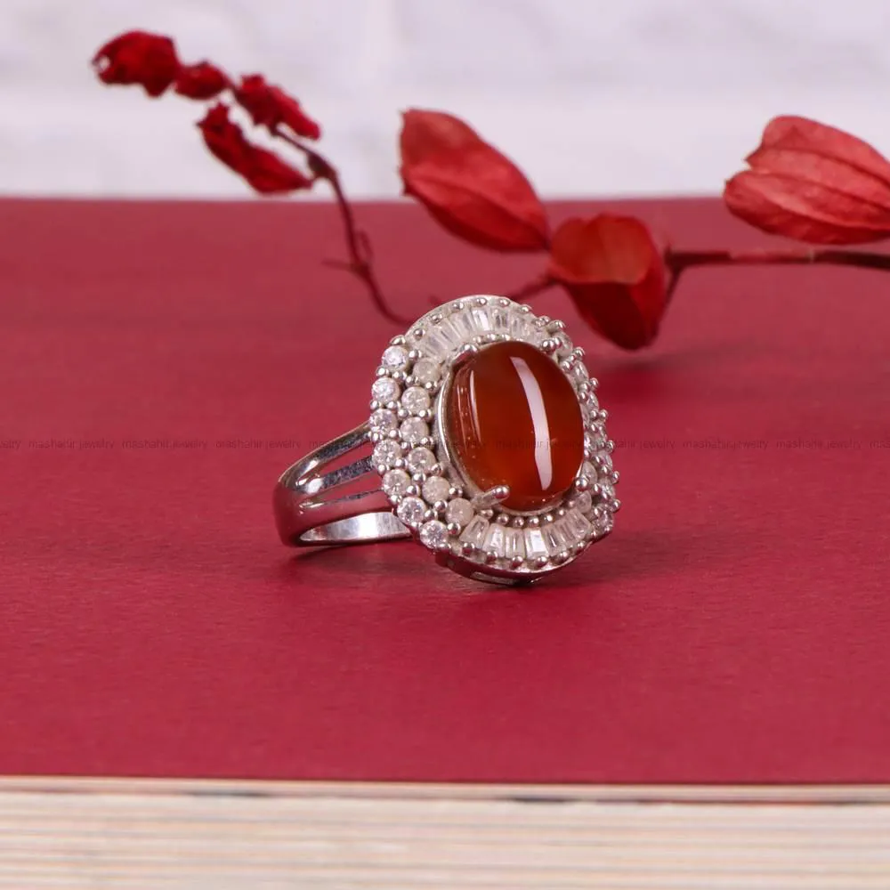 انگشتر عقیق زنانه کد 4946