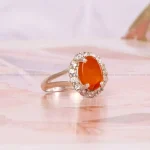 انگشتر عقیق زنانه کد 4950