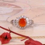 انگشتر عقیق زنانه کد 4953