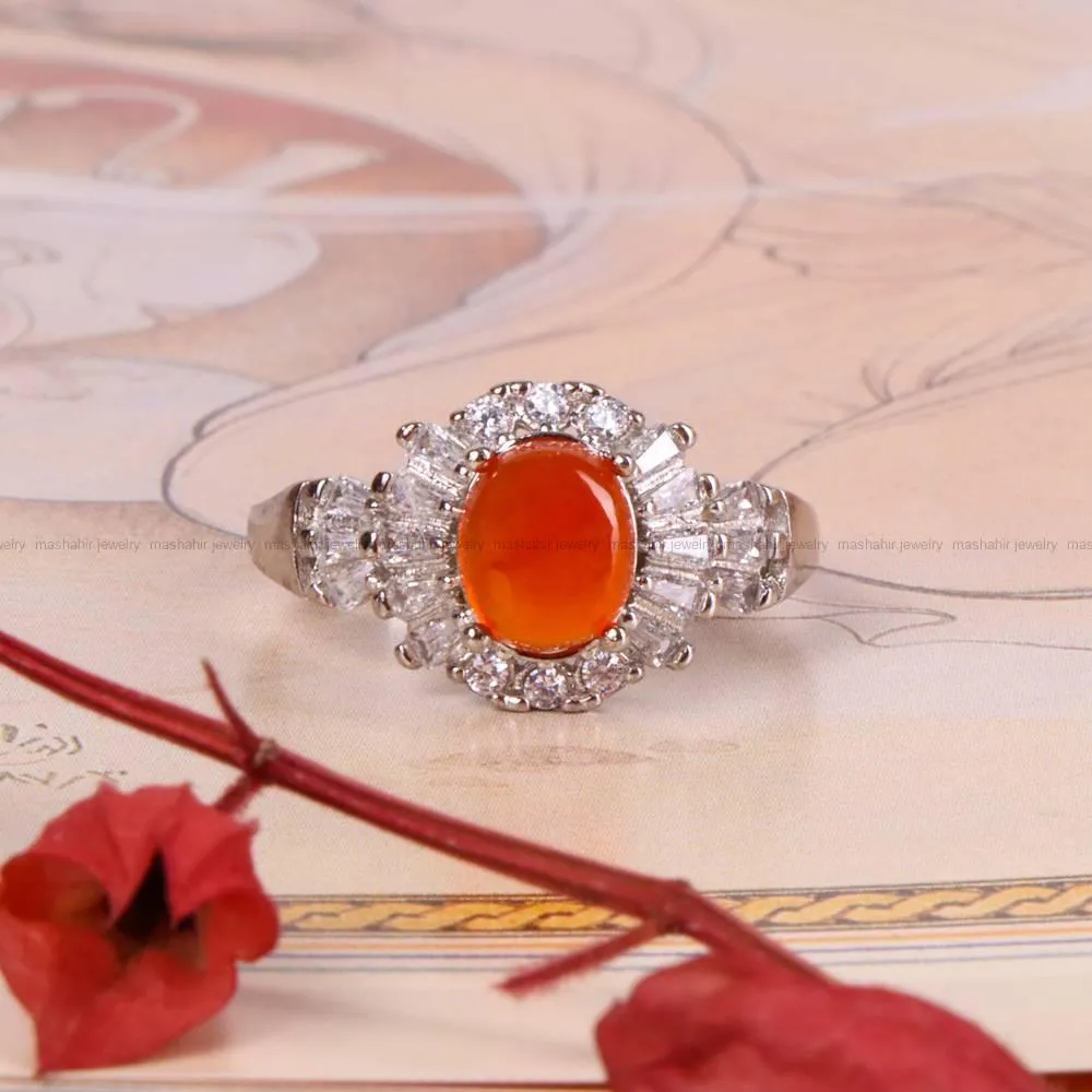 انگشتر عقیق زنانه کد 4953