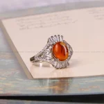 انگشتر عقیق زنانه کد 4958