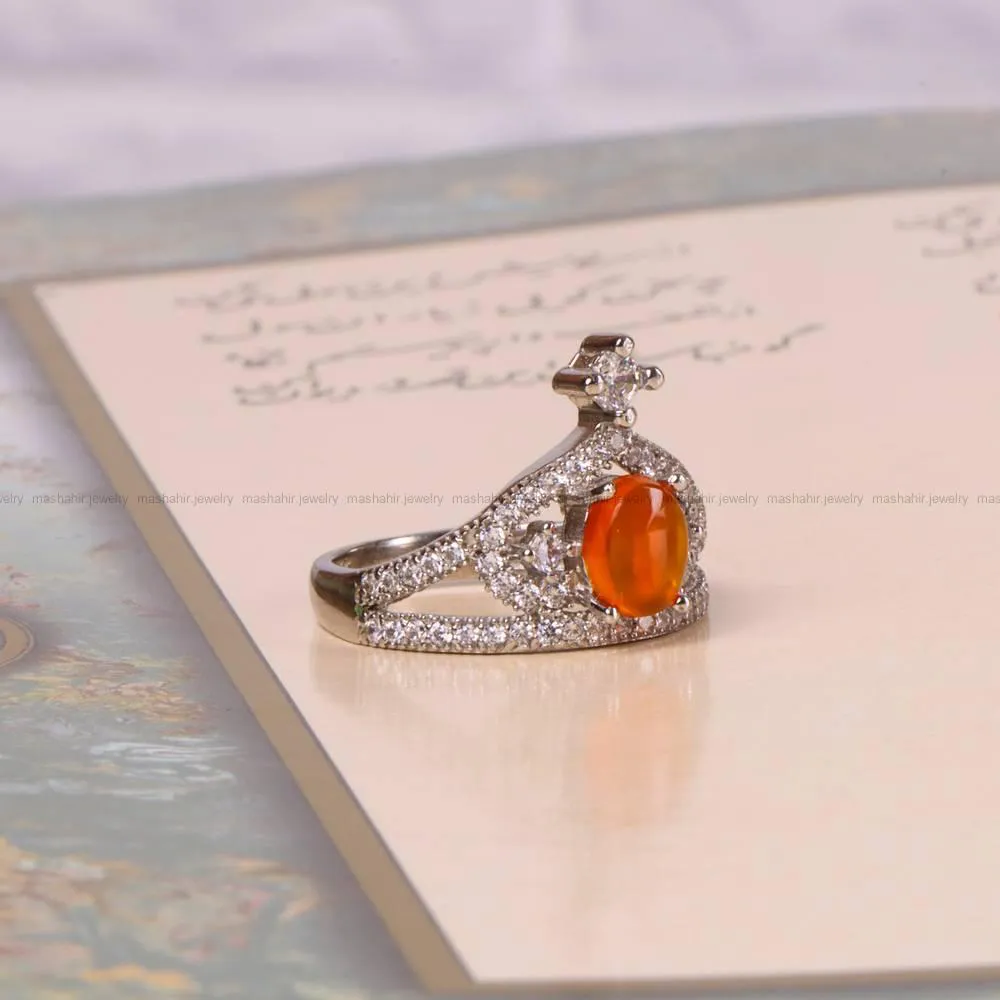 انگشتر عقیق زنانه کد 4959