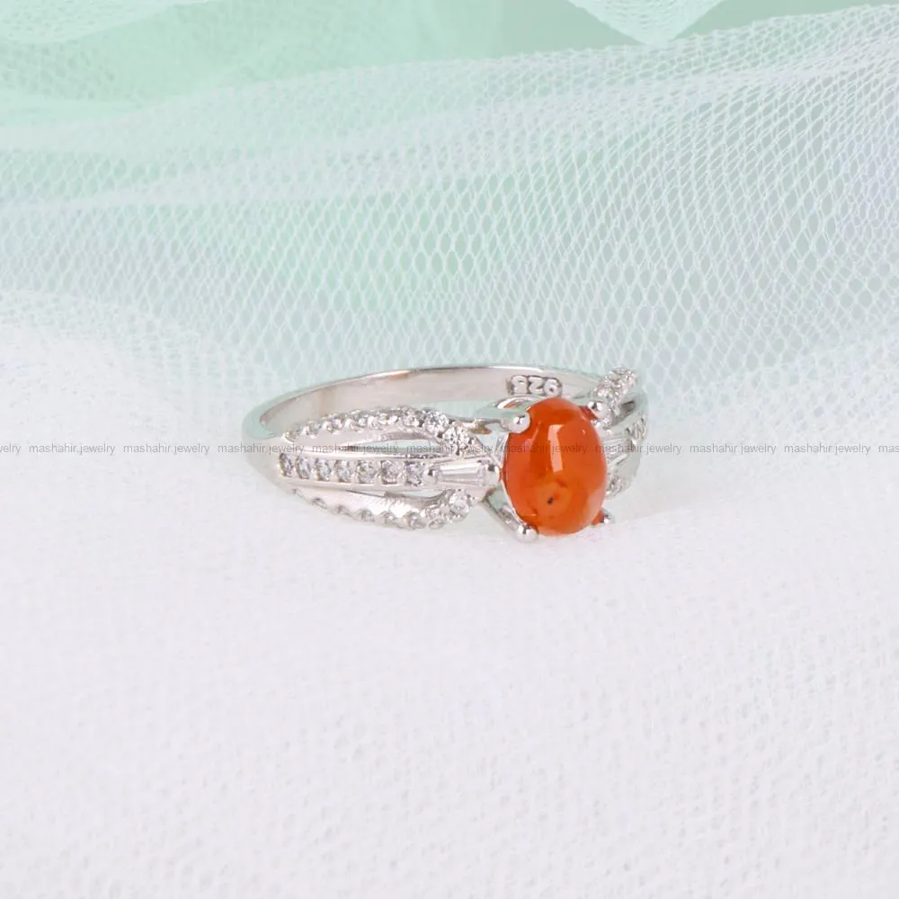 انگشتر عقیق زنانه کد 4961