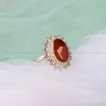 انگشتر عقیق زنانه کد 4963