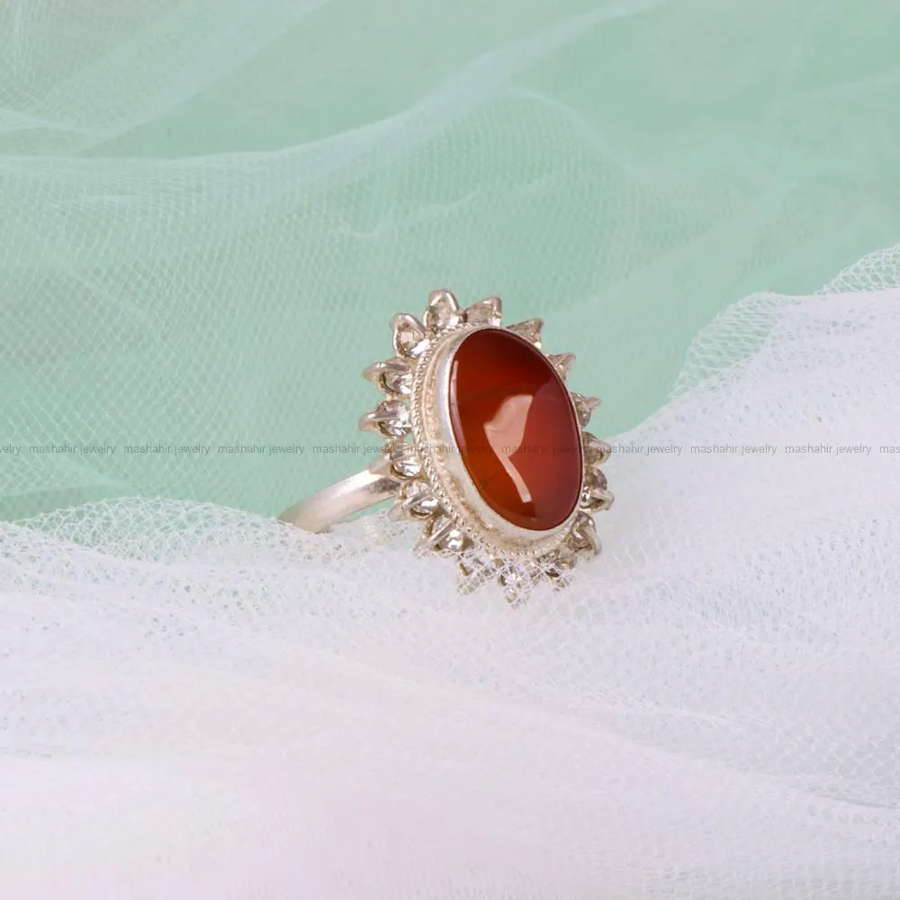 انگشتر عقیق زنانه کد 4963